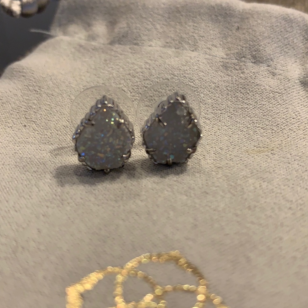 Kendra Scott Druzy Silver Earrings